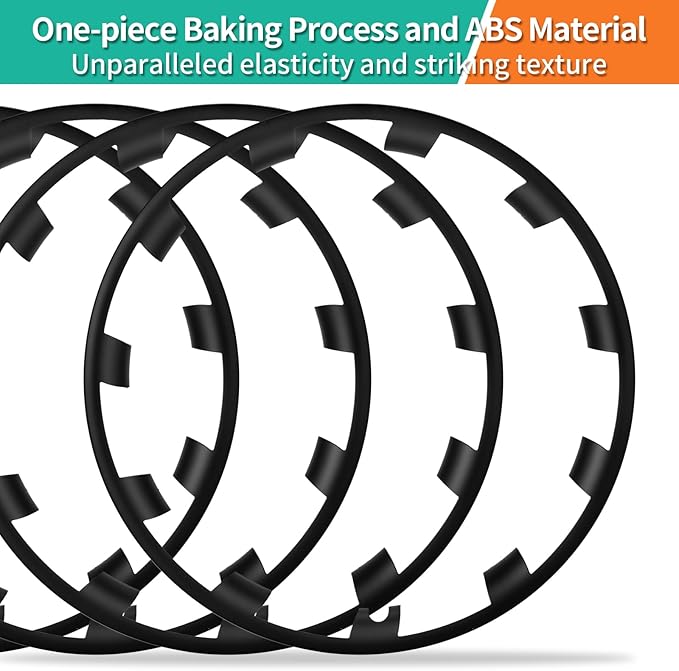 Tesla Rim Protector Model Y 21 inch|Fit 21 Inch Überturbine Wheel Covers 2020–2024|Hubcap Guards ABS Trim Rings for Curb Rush Prevention |Matte Black(Set of 4)|Tesla Model Y Accessories