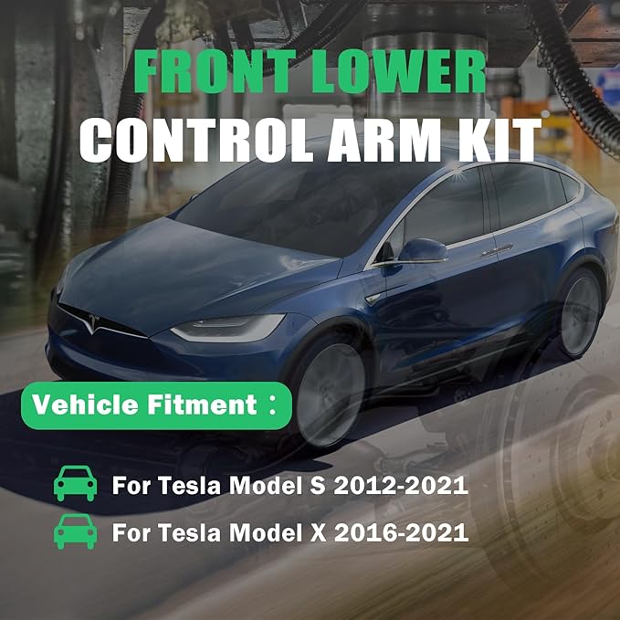 Front Lower Control Arm with Ball Joints Compatible with Tesla Model S 2014-2023，Tesla Model X 2016-2023, 104157500A,104157000A