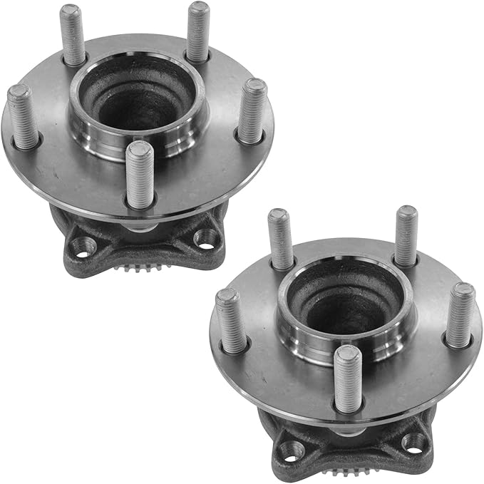 TRQ Rear Left and Right Wheel Bearing and Hub Assembly Set 2 Piece Compatible with 2004-2008 Mitsubishi Endeavor Front Wheel Drive 2010-2011 Endeavor Front Wheel Drive