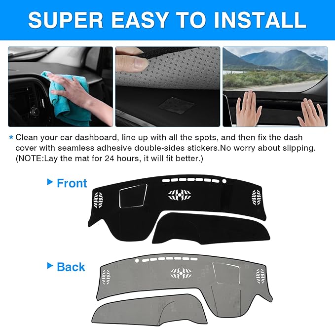 Autorder Dashboard Cover Mat for 2023-2025 2026 Lexus RX350/RX350h/RX450h+/RX500h Accessories Dash Cover Upgrade Velvet Dash Mat Sunshade Glare UV Rays Protector
