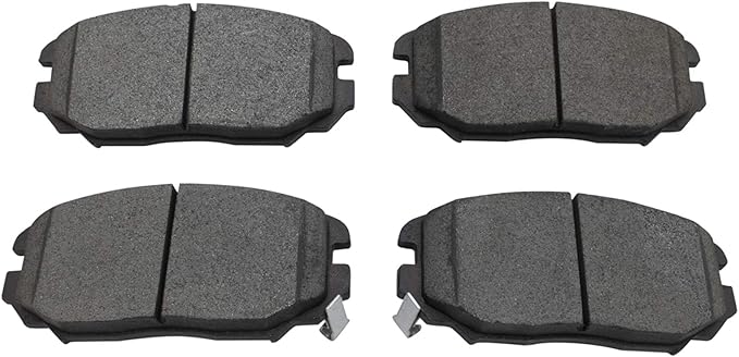 TRQ Front Brake Pads Ceramic Hardware Wear Sensor Compatible with 2006-2011 Hyundai Azera 2006-2010 Sonata 2007-2009 Kia Amanti