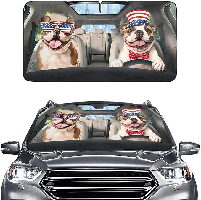 Horror Windshield Sun Shade for Car SUV Truck (55x30 Inches), Front Window Visor for Windows, Protector Blocks UV
