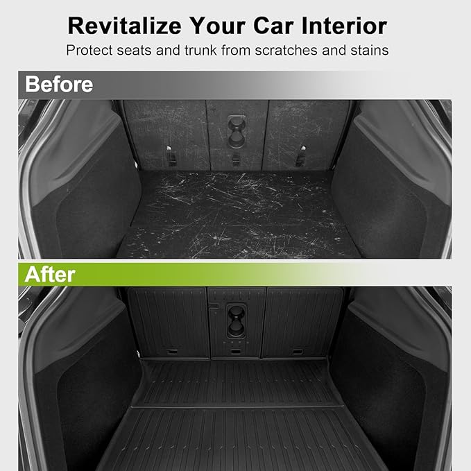Floor Mats for 2026 2025 Tesla Model Y Juniper Standard Only, Full Coverage All Weather Floor Mat Cargo Liner Frunk Backrest Mats Juniper Accessories (Not for Premium and Performance)