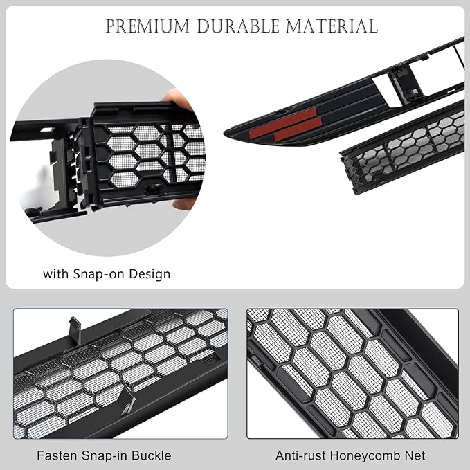 Front Grill Mesh Inserts for Refreshed Tesla Model 3 Highland 2024 2025 accessories Air Inlet Vent Grille Cover Replacement (Not applicable to those produced after October 25)