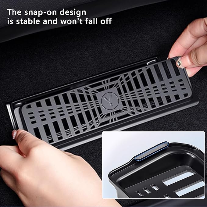 Backseat Floor Air Vent Cover for Tesla Model Y Juniper 2025 2026 Launch Series Accessories Air Flow Vent Grille Protection, Rear Under Seat Air Conditioning Outlet Grille Protector