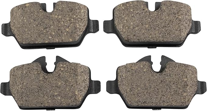 TRQ Rear Brake Pads Ceramic Hardware Compatible with 2011-2016 Mini Cooper Countryman 2013-2016 Cooper Paceman