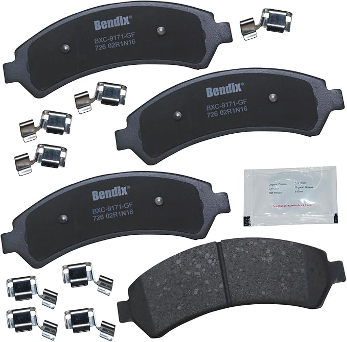 Bendix Priority1 CFC726 Ceramic Front Brake Pads for Chevrolet Blazer 2005-1997, S10 2004-1998, GMC Jimmy 2005-1997, Sonoma 2004-1998, Isuzu Hombre 1999-1998, Oldsmobile Bravada 2001-1997