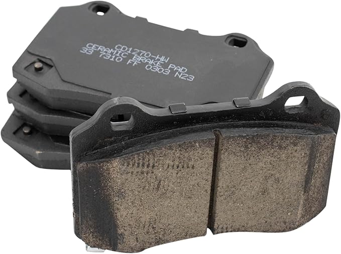 TRQ Ceramic Brake Pads Compatible with Cadillac Chevrolet Chrysler Dodge Jeep
