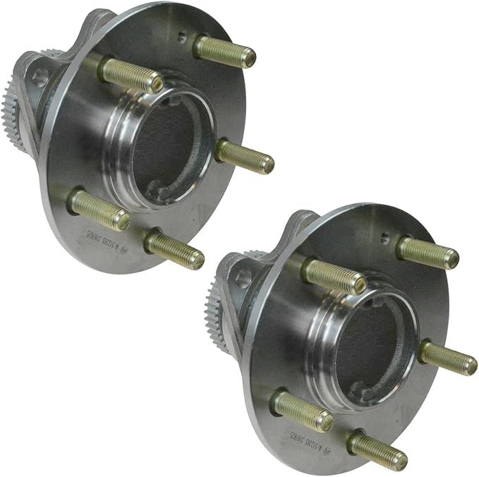 TRQ Rear Left and Right Wheel Bearing and Hub Assembly Set 2 Piece Compatible with 2006-2009 Hyundai Sonata 2006 Kia Optima 4 Wheel ABS Brakes 5 Lug Wheels 2007-2008 Optima 2009-2010 Optima