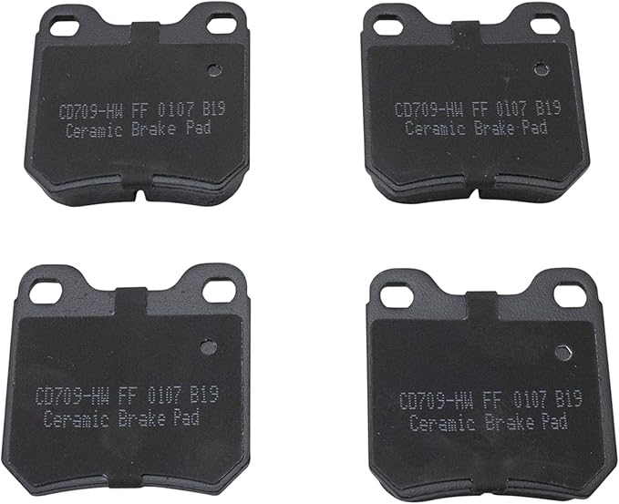 TRQ Rear Brake Pads Ceramic Compatible with 1997-2001 Cadillac Catera 1997-1998 Saab 900 1999-2003 9-3 2000 Saturn LS LS2 LW2 2001-2003 L200 LW300 2001-2005 L300