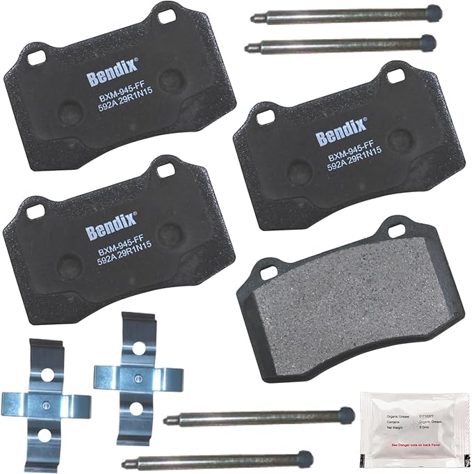 Bendix Priority1 CFM592A Semi-Metallic Rear Brake Pads for Select Models Cadillac CTS,STS,Chevrolet Camaro,SS,Chrysler 300,Dodge Challenger,Charger,Durango,Magnum,Ferrari F430,Jaguar S-Type,Super