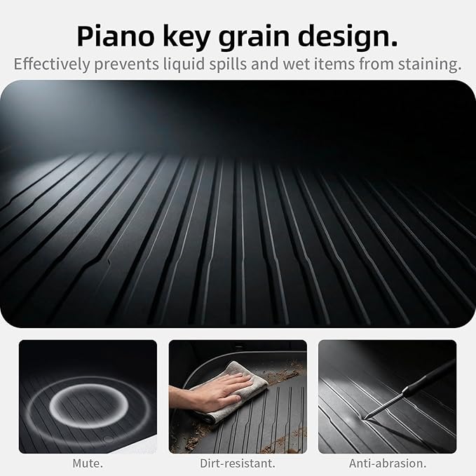 All Weather Cargo Liners for Tesla Model Y Trunk Mats,Front Frunk and Rear Trunk Tray Mats Protector 2021 2022 2023 2024 Accessories