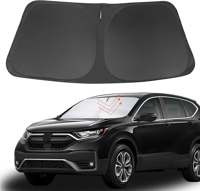 YYCKE Windshield Sun Shade Accessories Compatible with 2017 2018 2019 2020 2021 2022 CR-V CRV for Honda Foldable Sunshade Sun Visor Blocks UV