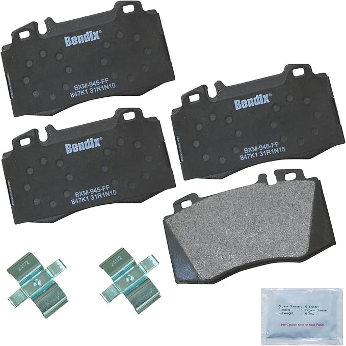 Bendix Priority1 CFM847K1 Front Brake Pads for Benz C32 AMG,C55 C230,C240,C320,C350,CL55 CL500,CL550,CLK55 CLK500,CLK550,CLS350,CLS550,E280,E500,ML55 ML430,ML500,S55 S350,S600,S600L,SL600,SLK55 SLK350