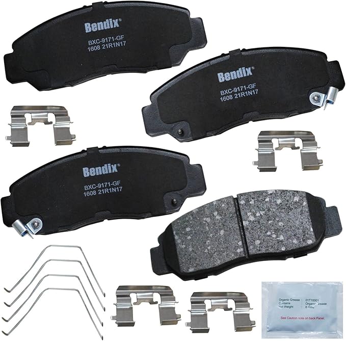 Bendix Priority1 CFC1608 Ceramic Front Brake Pads for Acura CSX 2010-2006, Honda Accord 2007-2003, Civic 2010-2006, Civic 2013-2012