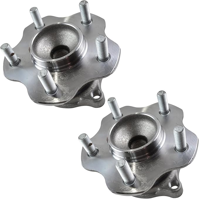 TRQ 2 Piece Rear Wheel Bearing & Hub Assembly Set Compatible with 2002-2006 Nissan Altima 2004-2008 Maxima 2004-2009 Quest