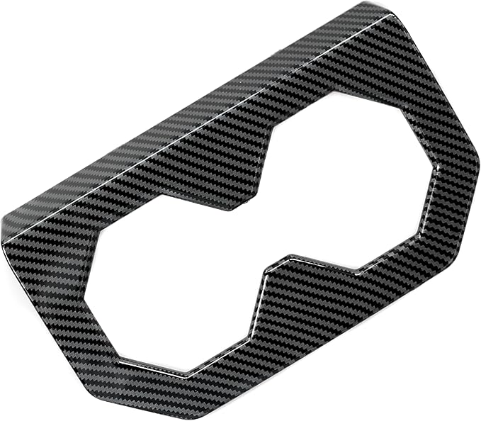 Barong for Tesla Cybertruck Accessoriess Interior Stickers Car Rear Seat Cup Holder Cover Trim Frame Decal Carbon Fiber Pattern