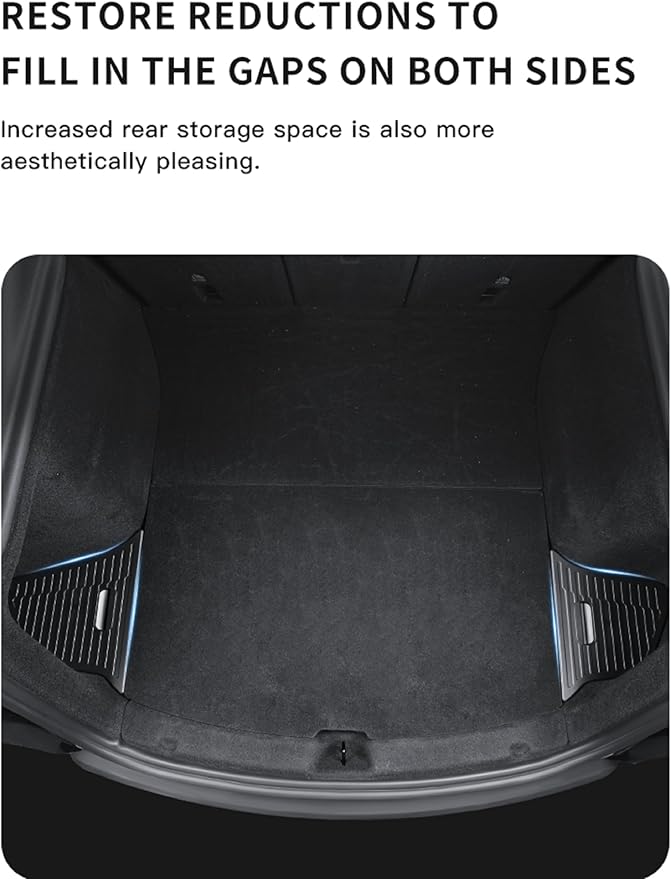 2PCS for Tesla Model 3 Highland 2024 2025 Trunk Organizer Trunk Storage Bins with Lid TPE Waterproof Trunk Storage Box for Model 3 highland Interior Accessories