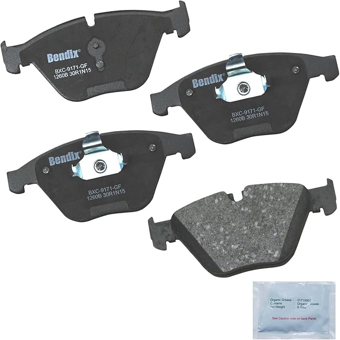 Bendix Priority1 CFC1260B Ceramic Front Brake Pads for BMW 335d 2011, 335is 2013, X1 2014, Z4 2012-2011, Z4 2016-2015