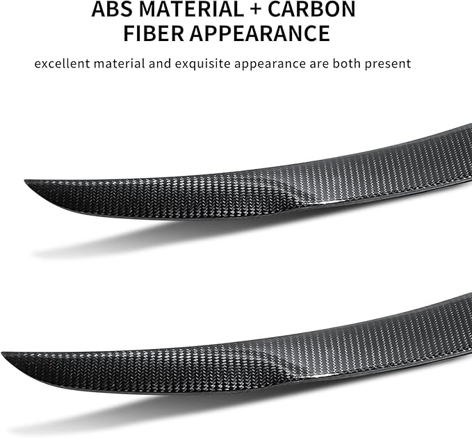 Rear Spoiler for Tesla Model Y Juniper (Standard/Premium/Performance) 2025-2026, Carbon Fiber Pattern Trunk Wing, No-Drill Installation