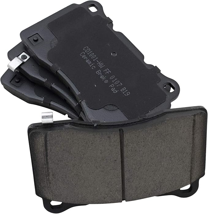 TRQ Front Posi Ceramic Brake Pad Kit Set for ATS/CTS / G8 / Genesis Coupe/GT/Impreza/Lancer Evolution/Mustang/Regal / S60 / STS / V70 / WRX STI