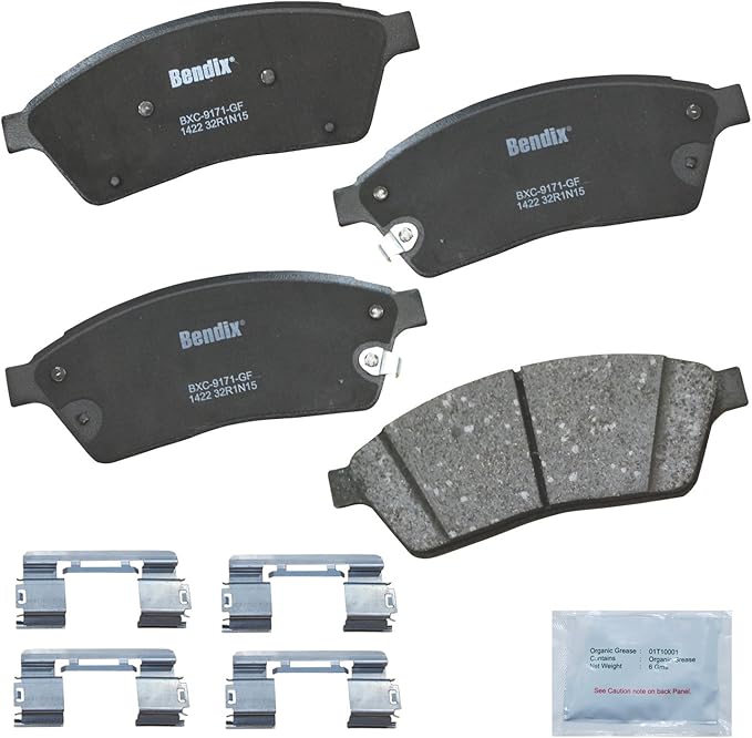Bendix Priority1 CFC1422 Ceramic Front Brake Pads for Cadillac SRX 2016-2010, Saab 9-4X 2011