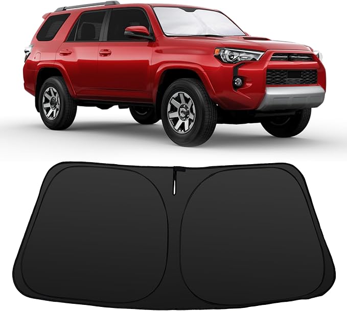 Windshield Sun Shade Fit for Toyota 4Runner 2010-2024 2025 Accessories Foldable Front Window Sunshade Sun Protection Keeps Car Cool