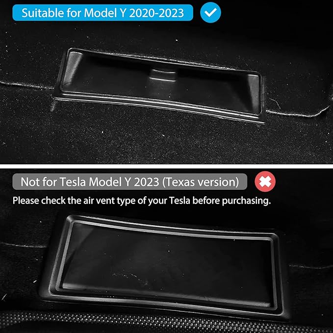 for Tesla Model Y Under Seat Air Vent Cover, Backseat Air Conditioning Outlet Vent Deflector Grille Protector Snap-in Installation Intake Grid Model Y Accessories 2020-2025 (2pcs)