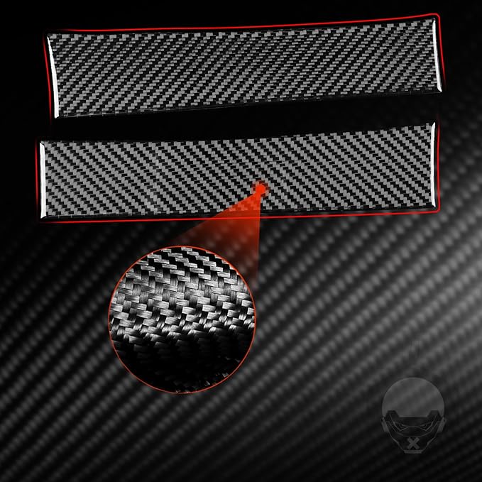 Carbon Fiber Stickers Center Console Panel on Both Sides Decoration Sticker Car Interior Trim Compatible with Tesla Model 3 2024 Accessories Anti-Scratch Protective Pad