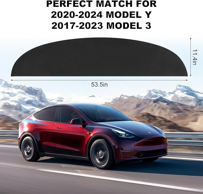for Tesla Model 3 Y Dashboard Cover, Anti-Glare Suede Dashboard Pad Sun Protection Dash Mat Compatible with Tesla Model 3 2017-2023 and Model Y 2020-2025 Accessories