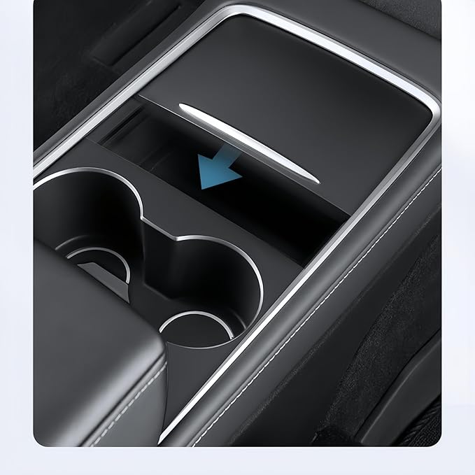 frani Center Console Wrap (Matte Black Edition) Designed for Tesla Model 3/Y 2021-2025,Tesla Center Console cover for Model 3/Y(Not for Model 3 Highland 2024-2025)