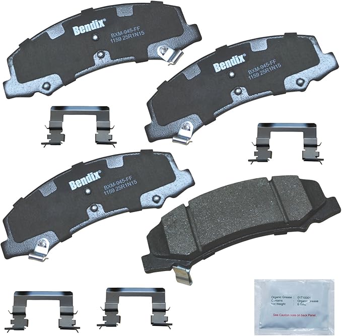 Bendix Priority1 CFM1159 Semi-Metallic Front Brake Pads for Select Models Buick LaCrosse, Lucerne, Cadillac DTS, Chevrolet Impala, Impala Limited, Monte Carlo