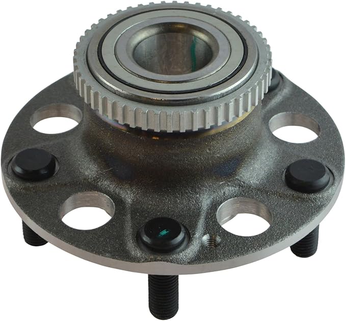 TRQ 2 Piece Rear Passenger Side Wheel Bearing & Hub Assembly Set Compatible with 1997-2001 Acura Integra