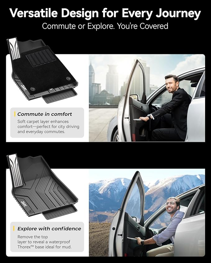 3W Tesla Model Y Juniper Floor Mats(not for Standard), Metal Pedal, Carpets Double Layer, 2025 2026 Model Y Acecessories, TPE All Weather Waterproof Custom Fit Liners, Vigormold™