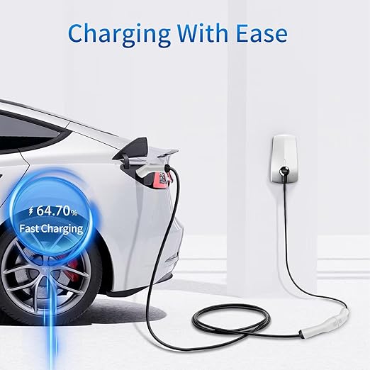for Tesla Extension Cord 240V, Compatible with Tesla Model X/Y/3/S, 21FT Long 50A Charging Extension Cable for Tesla Home Charging and Mobile Charger(21FT,White)
