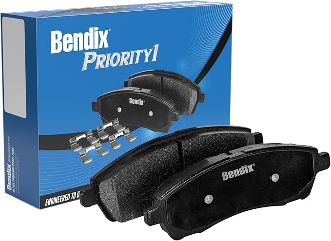 Bendix Priority1 CFC1653 Ceramic Front Brake Pads for Ford Fusion 2020-2013, Police Responder Hybrid 2020-2019, SSV Plug-In Hybrid 2020-2019, Lincoln MKZ 2020-2013