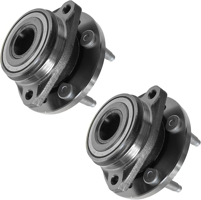 TRQ 2 Piece Front Wheel Bearing & Hub Assembly Set Compatible with 1998-2003 Ford Windstar