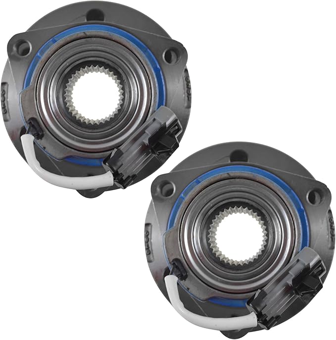 TRQ 2 Piece Front Wheel Bearing & Hub Assembly Set Compatible with 2006-2007 Buick Terraza 2006-2008 Chevrolet Uplander 2006 Pontiac Montana Saturn Relay