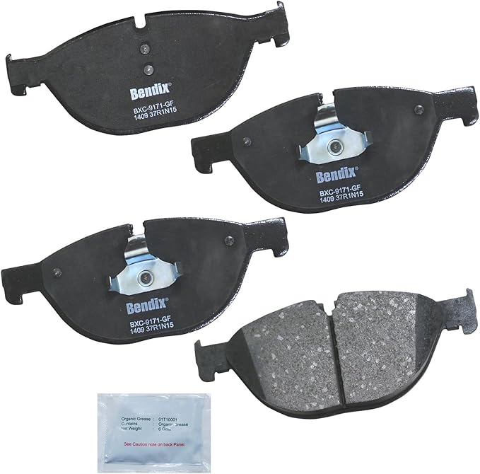 Bendix Priority1 CFC1409 Ceramic Front Brake Pads for Bentley Arnage,Azure,BMW 528i,535i GT,xDrive,550i,650i,Gran Coupe,740i,740Ld,740Li,750i,750Li,760Li,ActiveHybrid 7,Rolls-Royce Silver Seraph