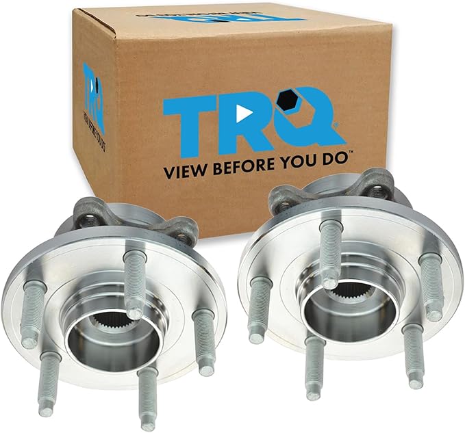 TRQ 2 Piece Rear Wheel Bearing & Hub Assembly Set Compatible with 2011-2014 Ford Edge 2009-2019 Flex 2013-2019 Police Interceptor Sedan 2014-2018 Special Service Police Sedan 2010-2019 Taurus 2009-20