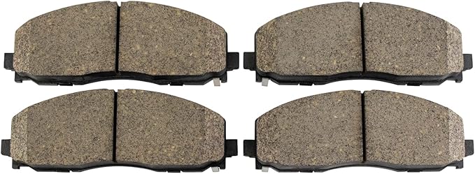 TRQ Front Ceramic Brake Pad Set Compatible with Caravan Pacifica Journey Wrangler