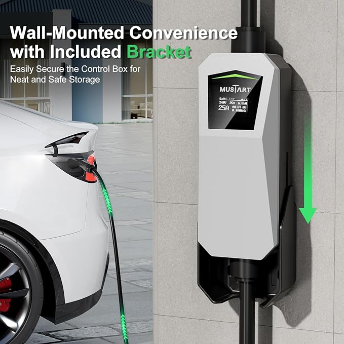 Level 2 Tesla Charger, 25A Portable EV Charger with NEMA 10-30 Plug– Unlocking Convenience with One-Touch Release, Compatible with All Tesla Models & Cybertruck