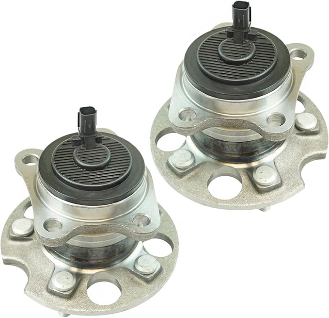 TRQ Rear Left and Right Wheel Bearing and Hub Assembly Set 2 Piece Compatible with 2009-2015 Toyota Venza Front Wheel Drive