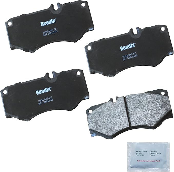 Bendix Priority1 CFM927 Semi-Metallic Front Brake Pads for Mercedes-Benz G55 AMG 2011-2003, G65 AMG 2014, G500 2020-1999, G550 2018-2009