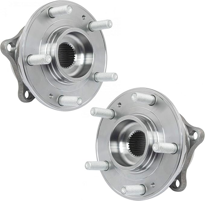 TRQ Left and Right Wheel Bearing and Hub Assembly Set 2 Piece Compatible with 07-14 Hyundai Santa Fe 07-20 Santa Fe AWD 13-14 Santa Fe Sport 13-18 Santa Fe Sport AWD 11-15 Kia Sorento