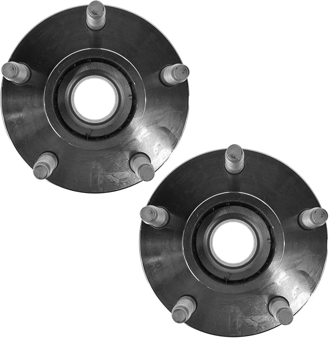 TRQ 2 Piece Front Wheel Bearing & Hub Assembly Set Compatible with 1994-2004 Ford Mustang