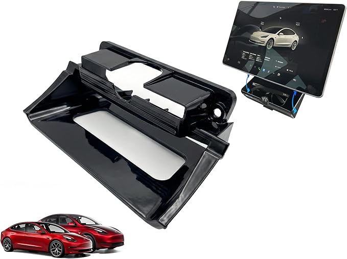 Tesla Model 3/Y Swivel Screen Adapter Storage (Adapter ONLY) – Adapter for Hidden Under Screen Organizer for Tesla Screen Swivel Mounts