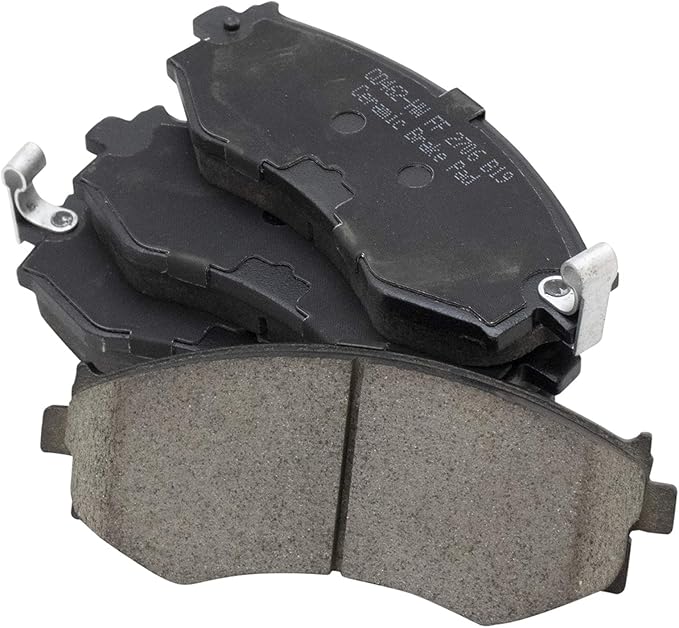 TRQ Front Brake Pads Ceramic Hardware Wear Sensor Compatible with 1991-1994 Infiniti G20 1989-1998 Nissan 240SX 1990 Axxess 1990-1992 Stanza 2000-2006 Sentra