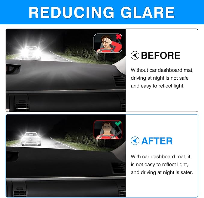 Autorder Dashboard Cover Mat for Infiniti G35 with Clock Outside Accessories Dash Cover Upgrade Flannel Dash Mat Sunshade Glare UV Rays Protector