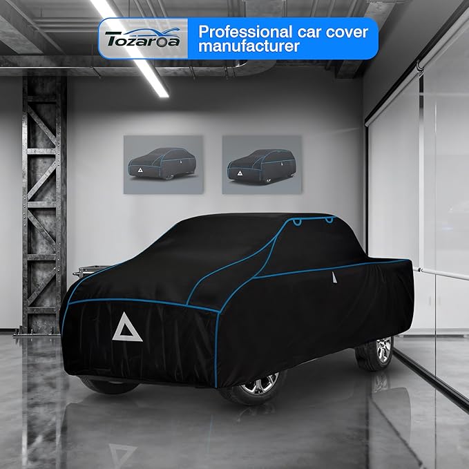 Hail Protector Car Cover for Truck Toyota Tacoma, Custom fit Tacoma 1995-2026 Xtra/Access/Double Cab SB(5'-6.125')+ Gift Windshield Sunshade, Multi-Layered EVA Hail Proof Car Cover.